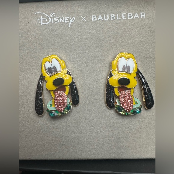 BNWT BAUBLE BAR DISNEY PLUTO EARRINGS - Picture 1 of 3